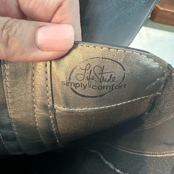 Life Stride Black Zip Up Boots w/Silver Bit On Side Sz 8 Equestrian Style Preppy - Picture 9 of 11